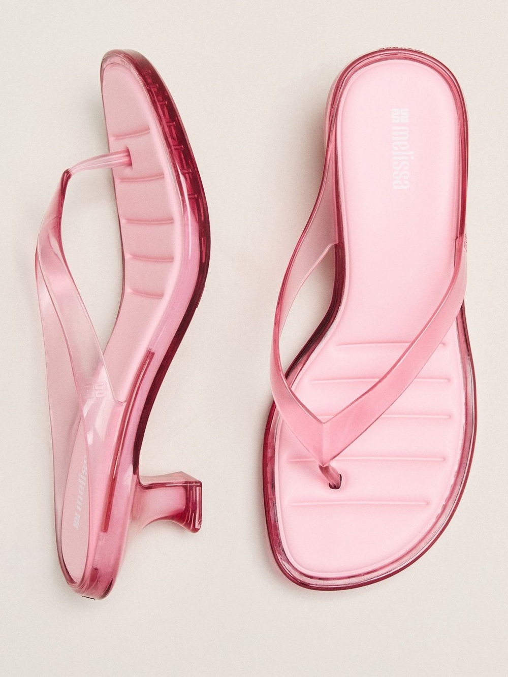 Anthropologie-Melissa Jelly Flip-Flop Kitten Heels(7) - Picture 2 of 3